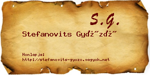 Stefanovits Győző névjegykártya