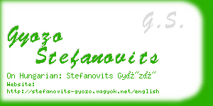 gyozo stefanovits business card